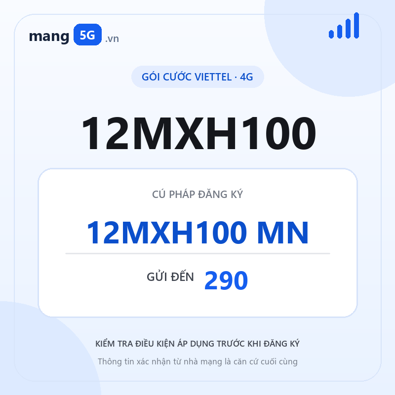 Ảnh thông tin gói 12MXH100