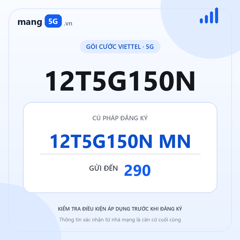 Ảnh thông tin gói 12T5G150N