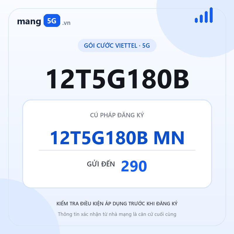Ảnh thông tin gói 12T5G180B