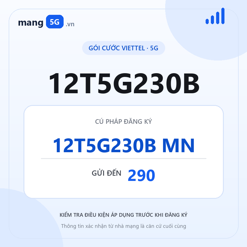 Ảnh thông tin gói 12T5G230B