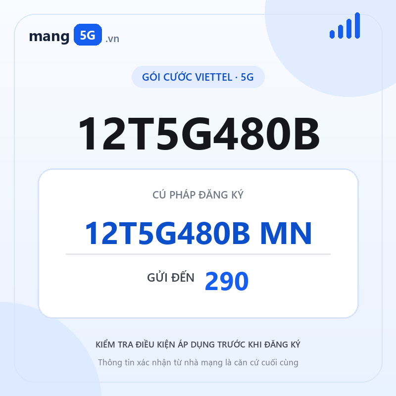 Ảnh thông tin gói 12T5G480B