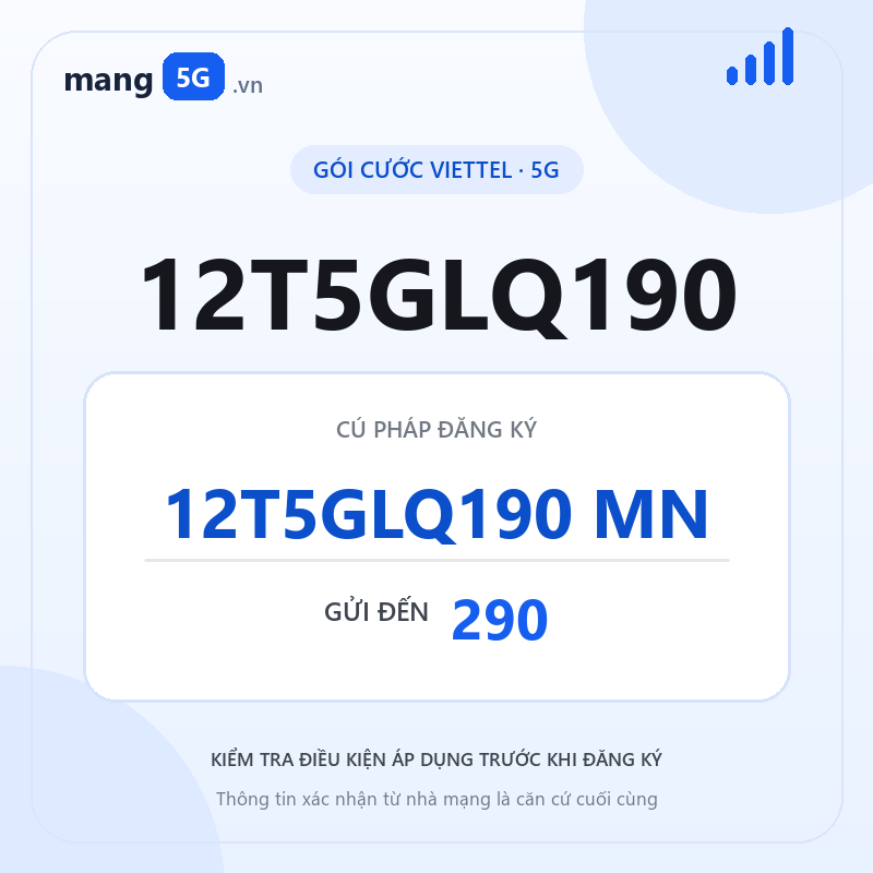 Ảnh thông tin gói 12T5GLQ190