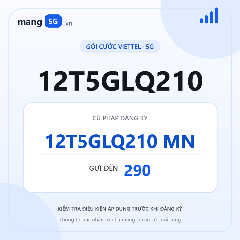 Ảnh thông tin gói 12T5GLQ210