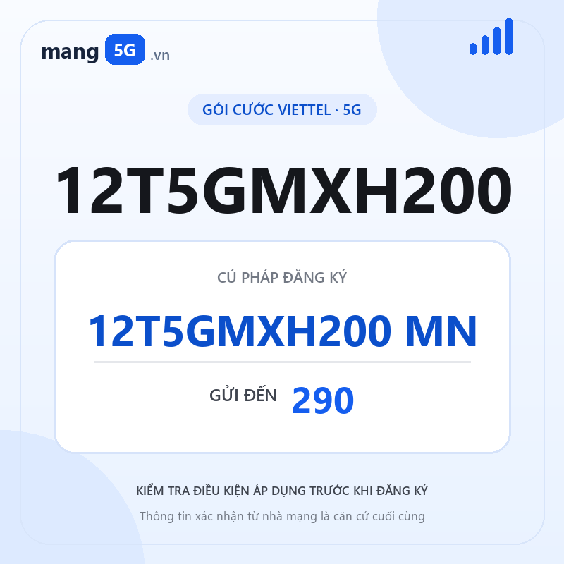 Ảnh thông tin gói 12T5GMXH200