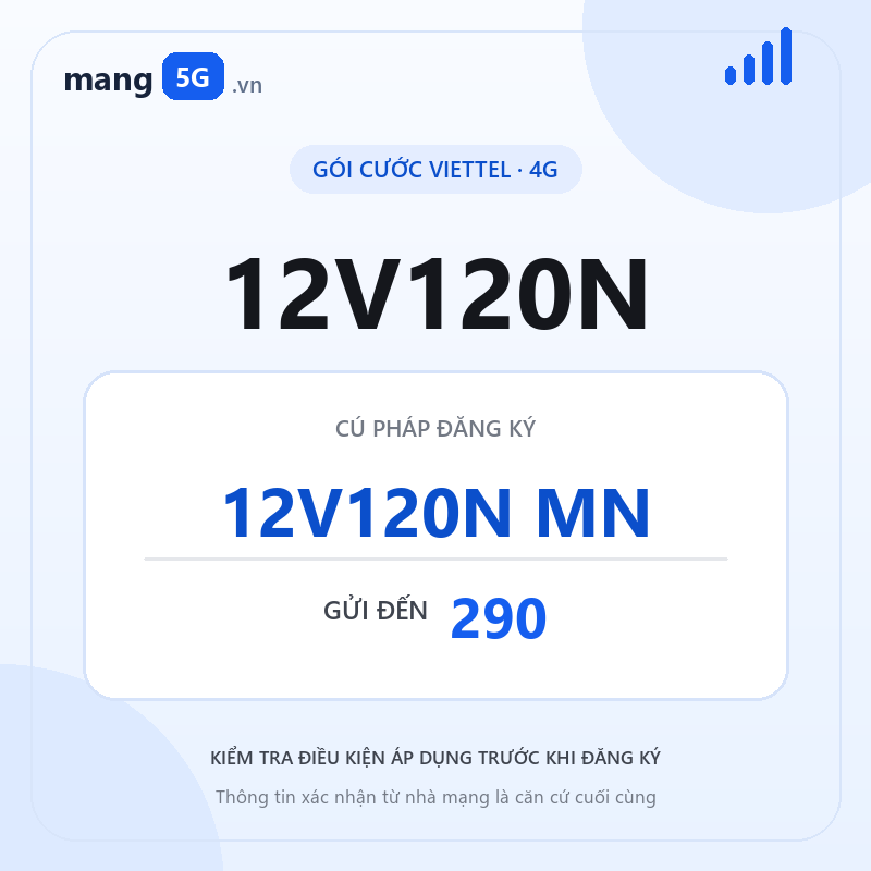 Ảnh thông tin gói 12V120N