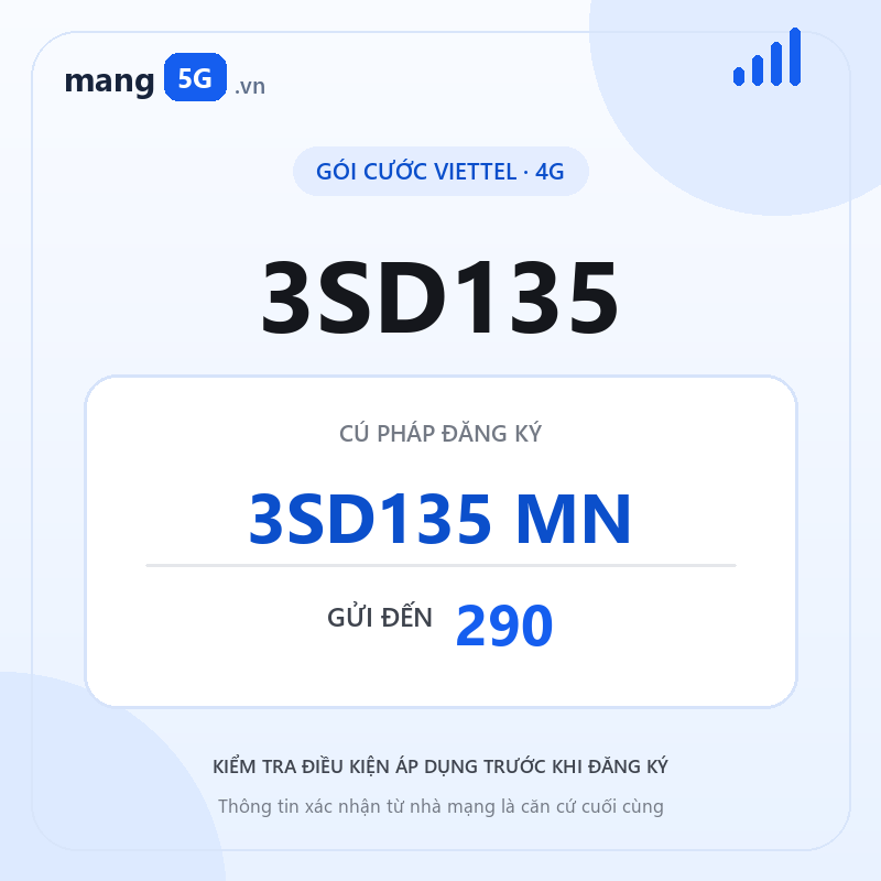 Ảnh thông tin gói 3SD135