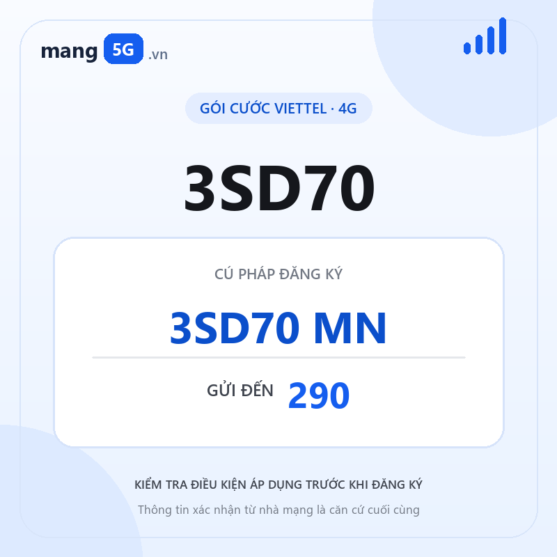 Ảnh thông tin gói 3SD70