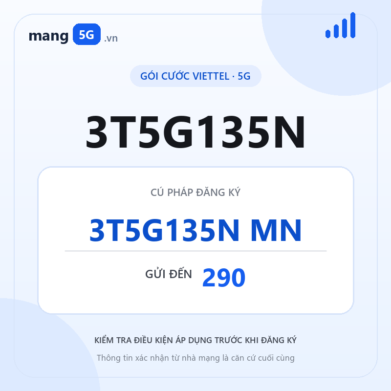 Ảnh thông tin gói 3T5G135N