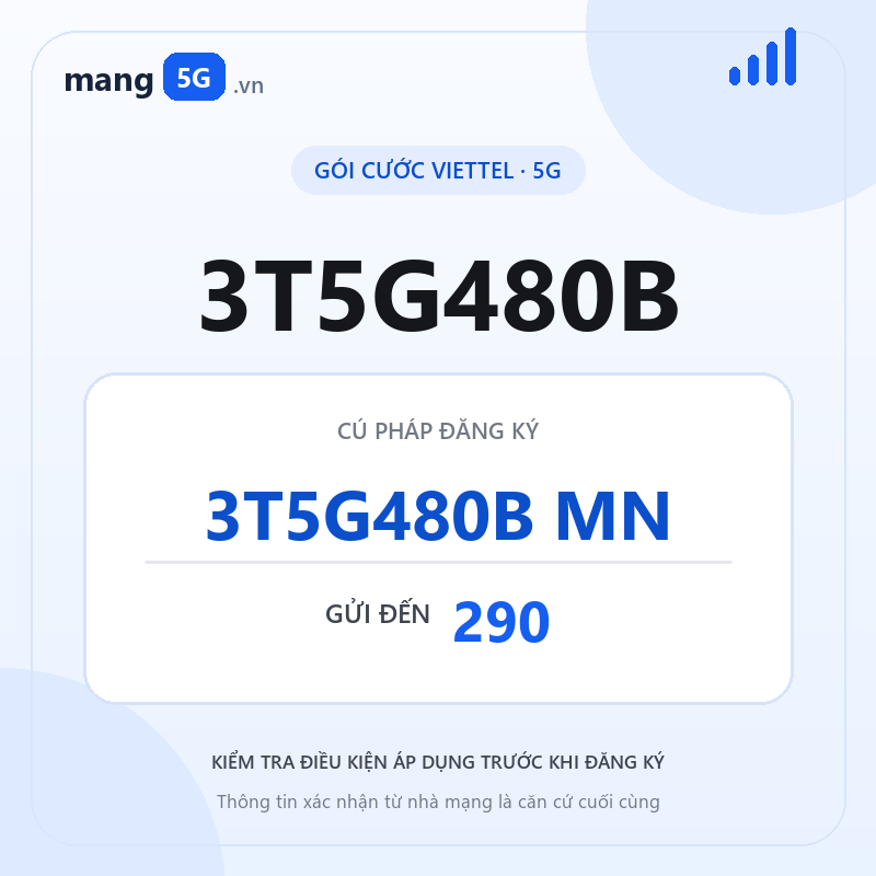 Ảnh thông tin gói 3T5G480B