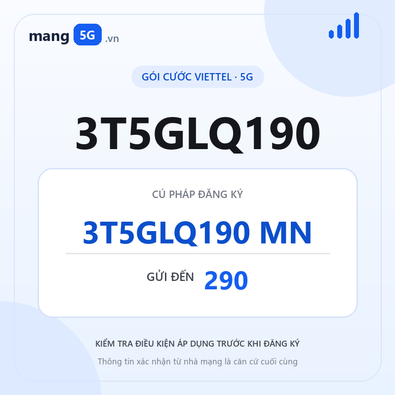 Ảnh thông tin gói 3T5GLQ190