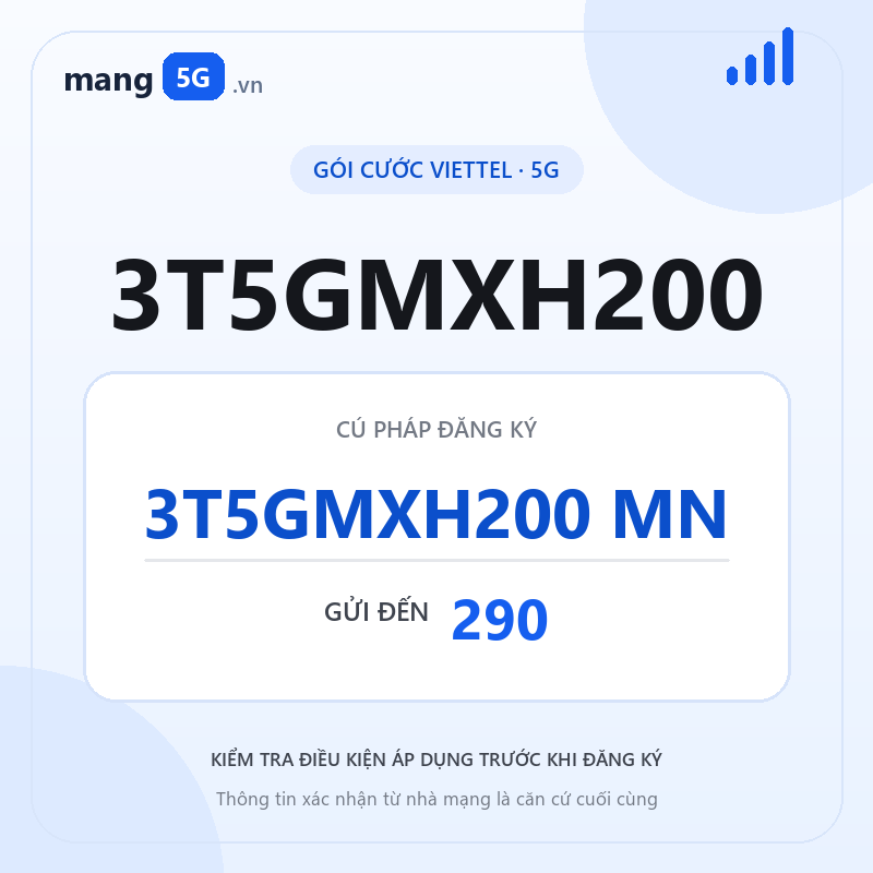 Ảnh thông tin gói 3T5GMXH200