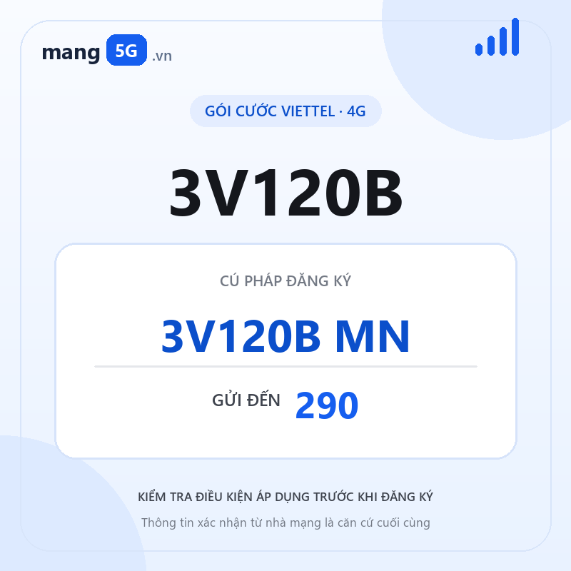 Ảnh thông tin gói 3V120B