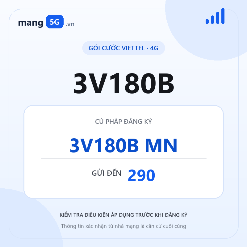 Ảnh thông tin gói 3V180B