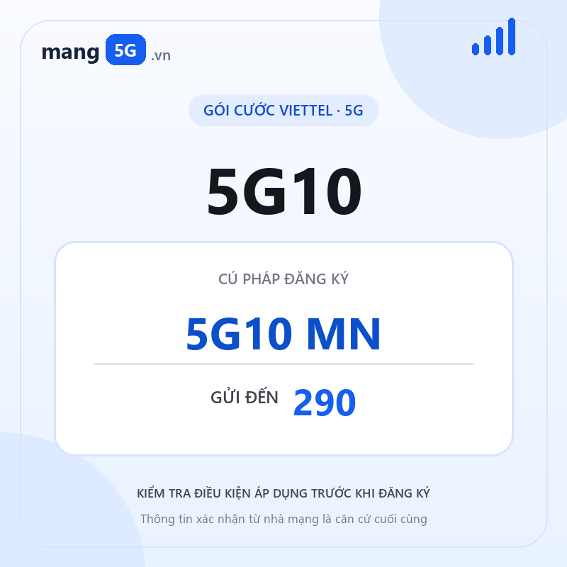Ảnh thông tin gói 5G10