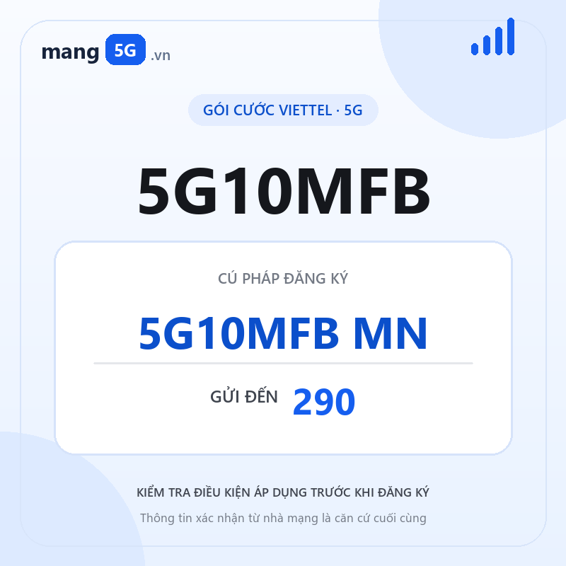 Ảnh thông tin gói 5G10MFB