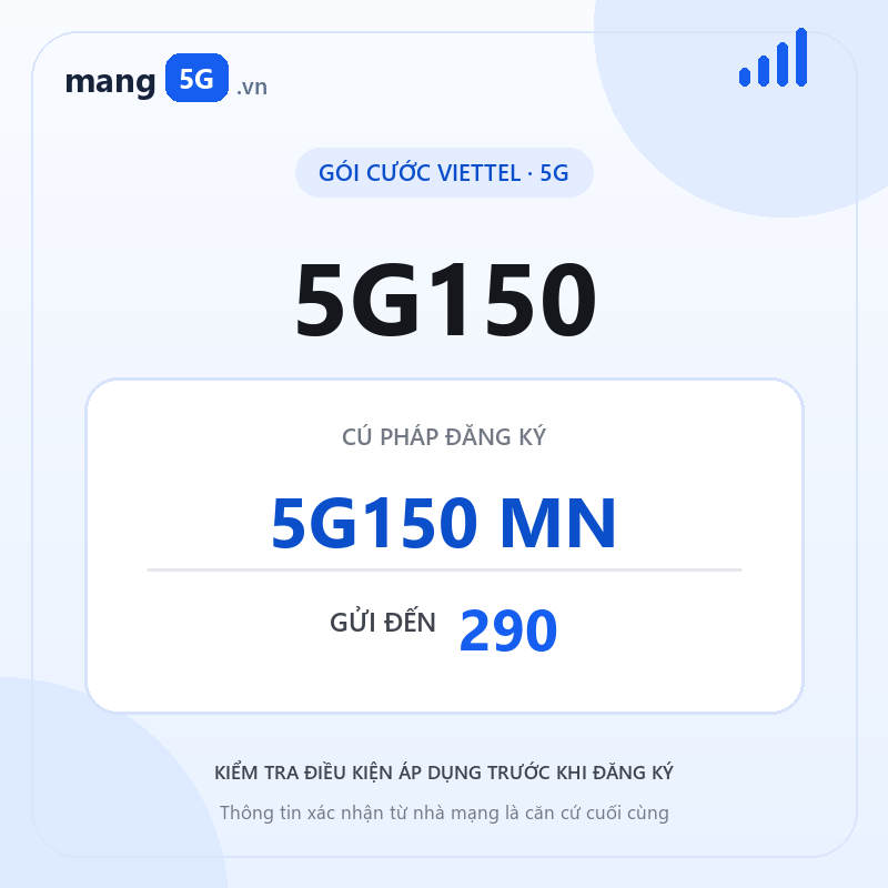 Ảnh thông tin gói 5G150