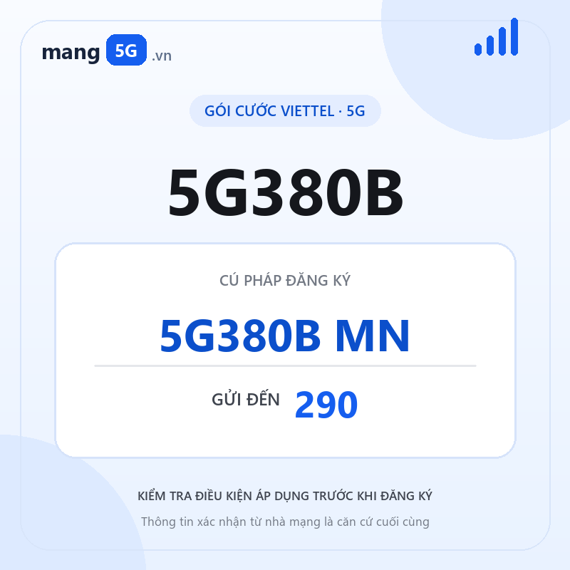 Ảnh thông tin gói 5G380B
