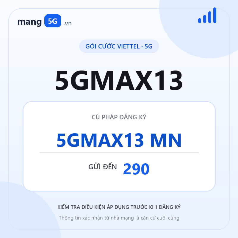 Ảnh thông tin gói 5GMAX13