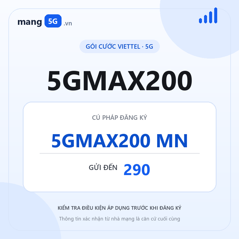 Ảnh thông tin gói 5GMAX200