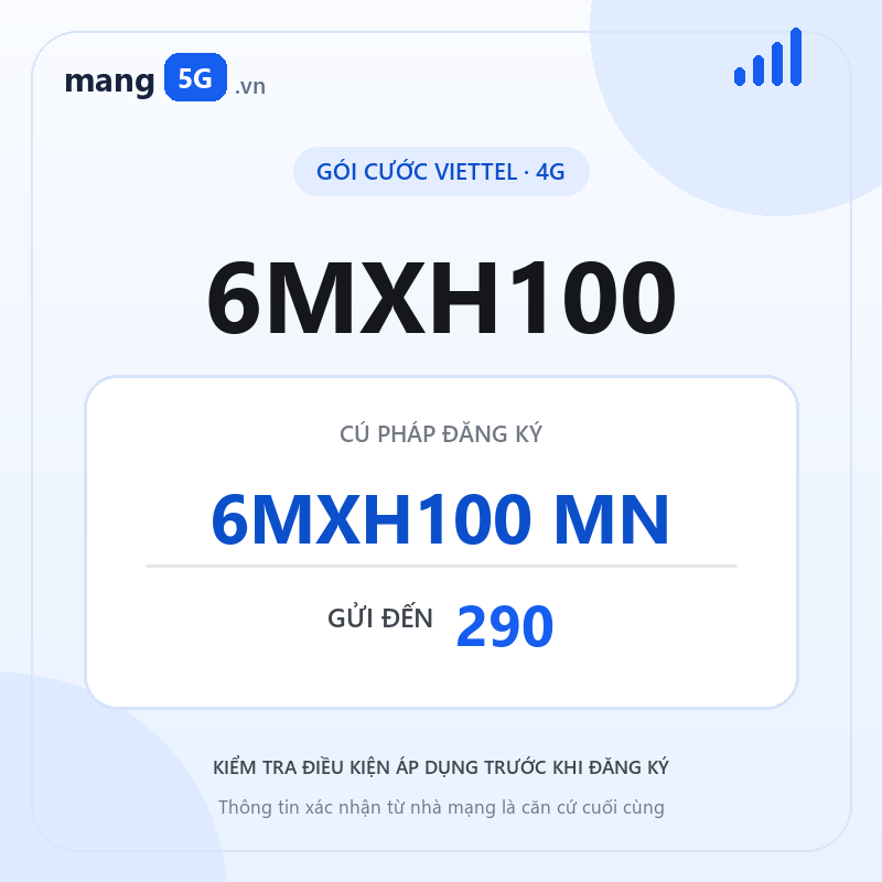 Ảnh thông tin gói 6MXH100
