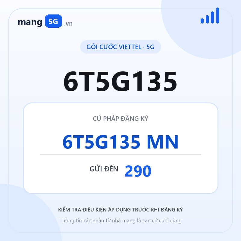 Ảnh thông tin gói 6T5G135