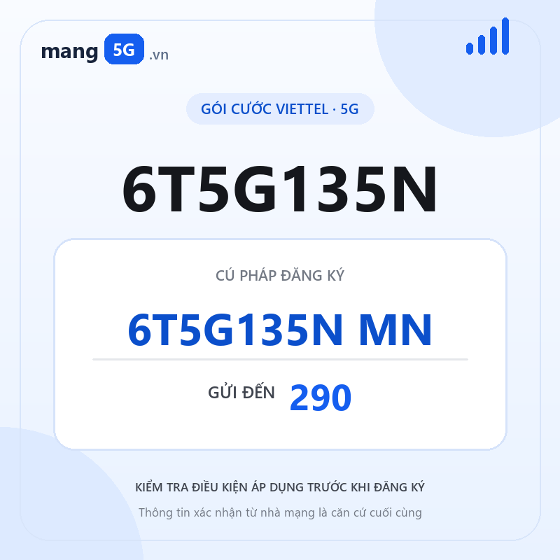Ảnh thông tin gói 6T5G135N