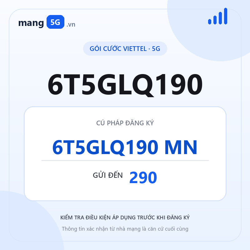 Ảnh thông tin gói 6T5GLQ190