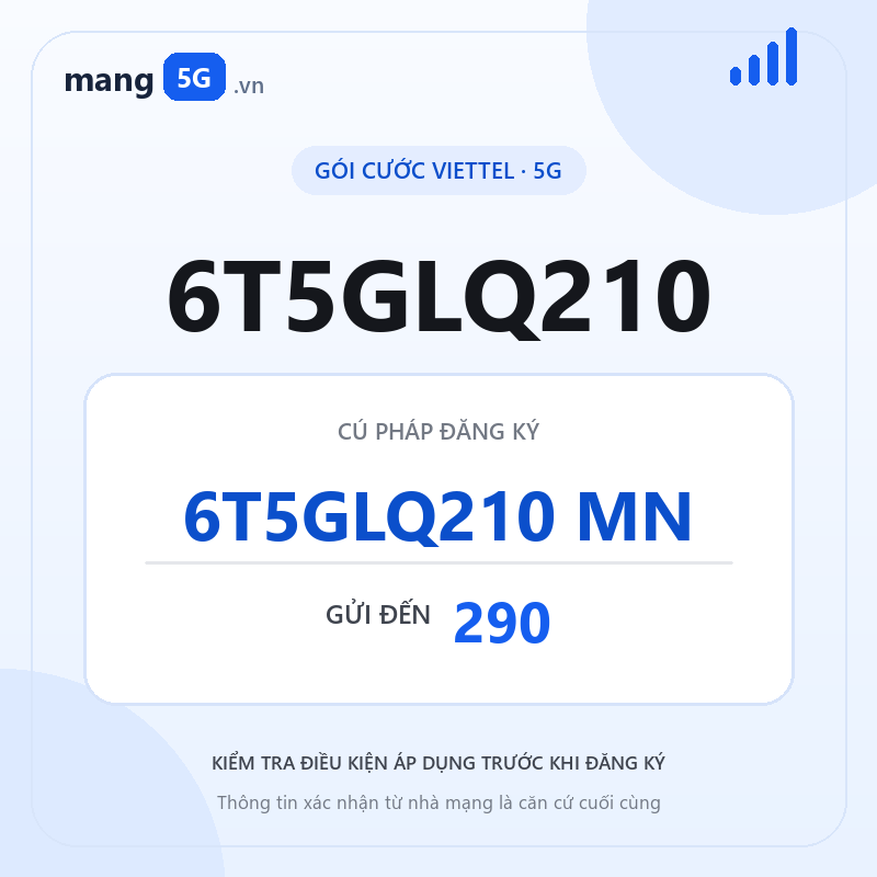 Ảnh thông tin gói 6T5GLQ210