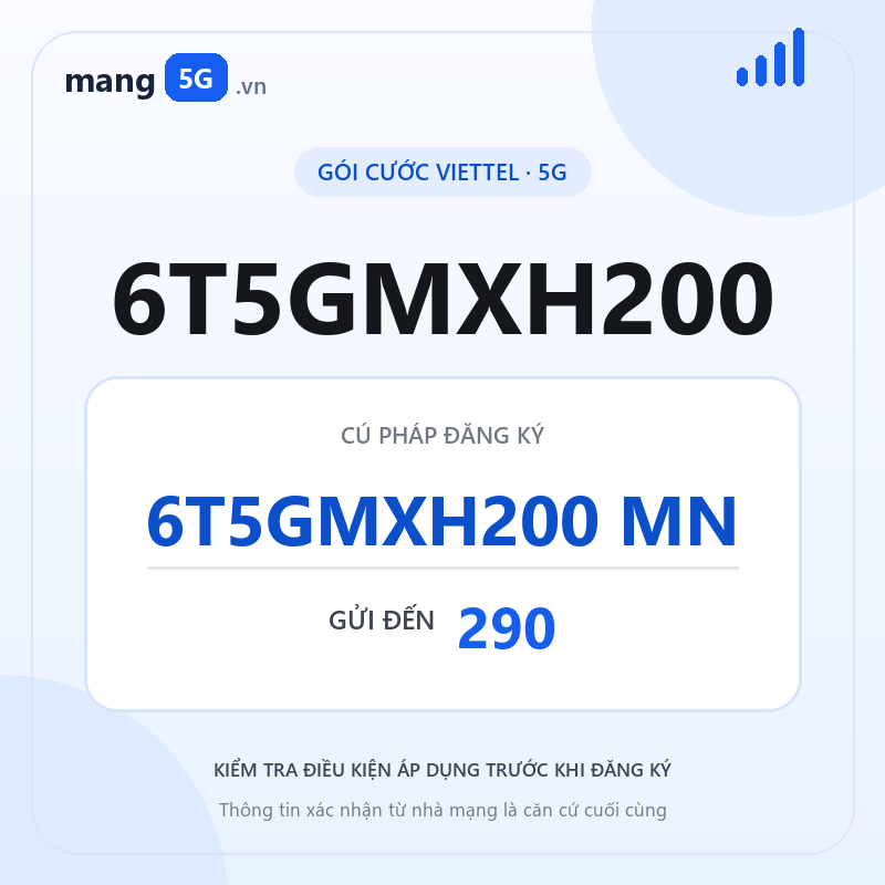 Ảnh thông tin gói 6T5GMXH200