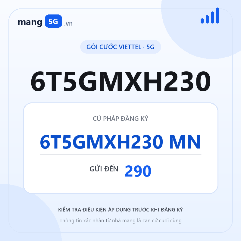 Ảnh thông tin gói 6T5GMXH230