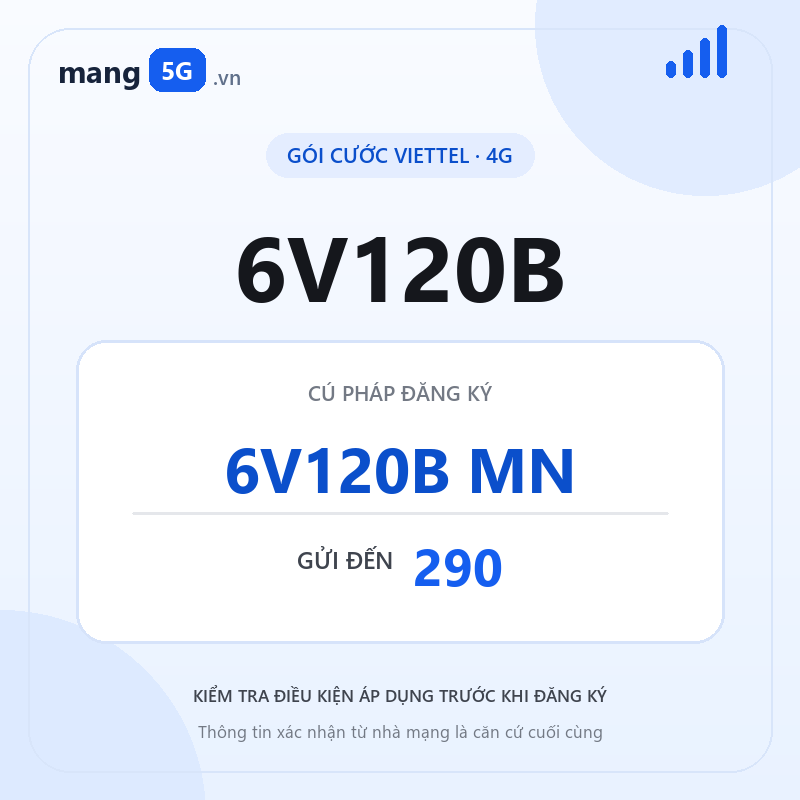 Ảnh thông tin gói 6V120B