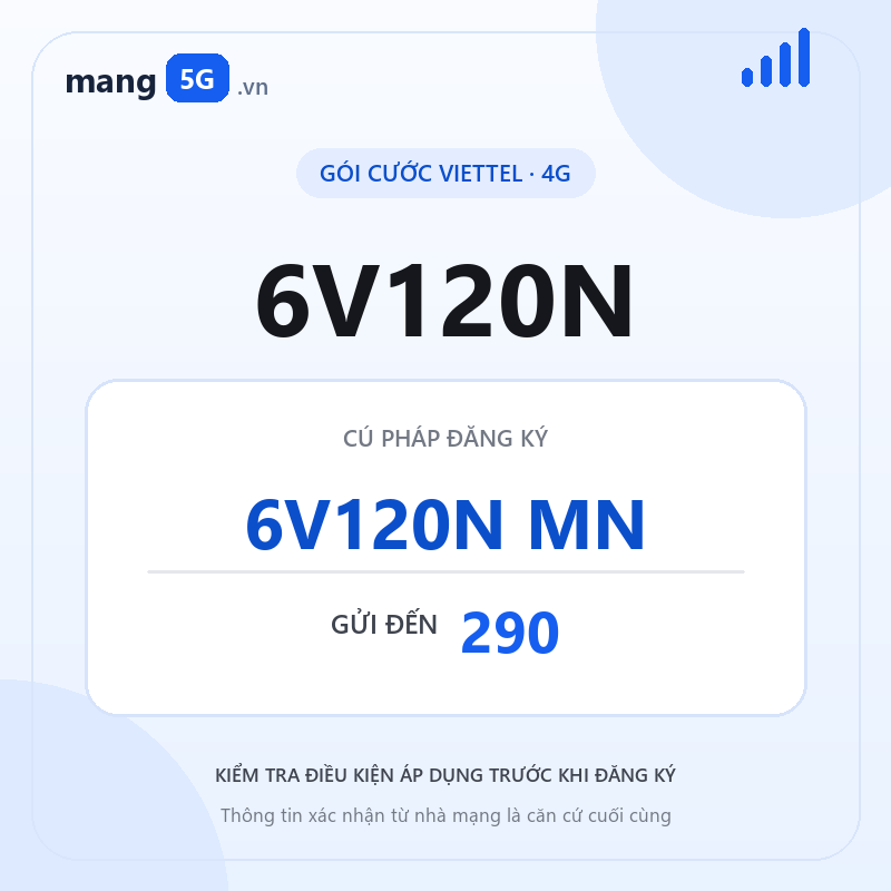 Ảnh thông tin gói 6V120N