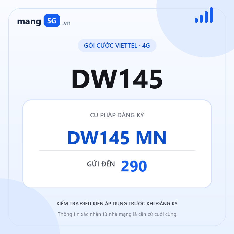 Ảnh thông tin gói DW145