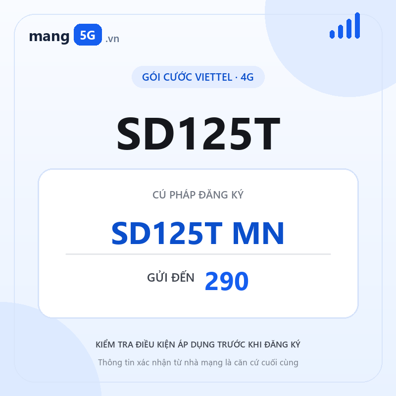 Ảnh thông tin gói SD125T