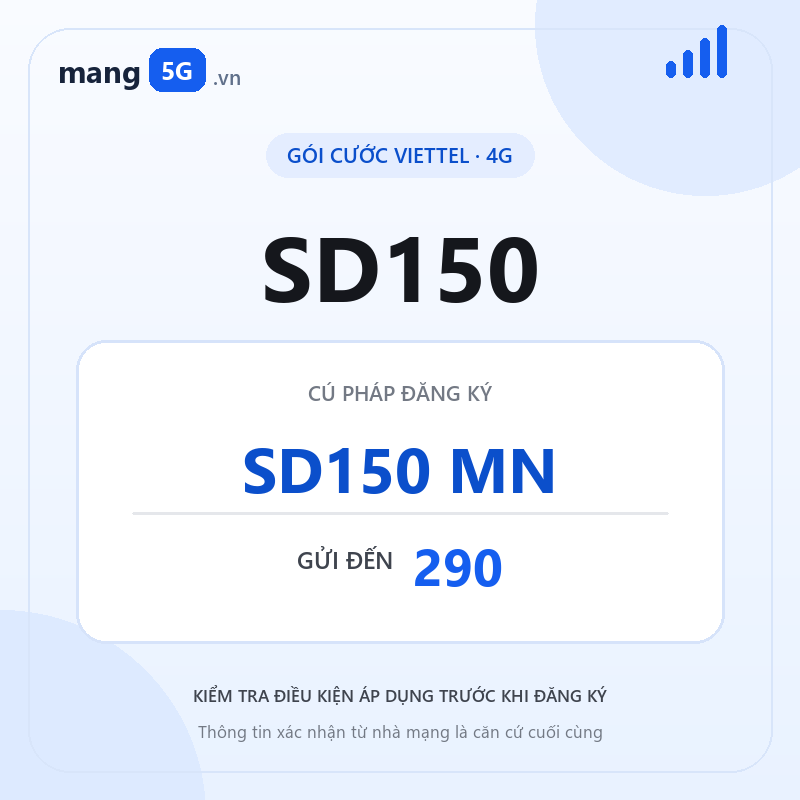 Ảnh thông tin gói SD150